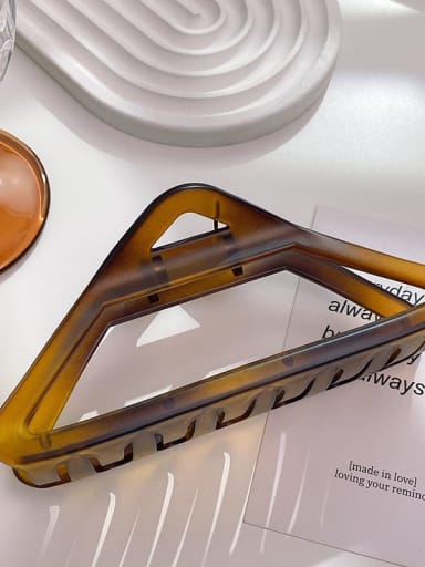 Yellow coffee color 13cm Cellulose Acetate Minimalist Triangle Alloy Jaw Hair Claw