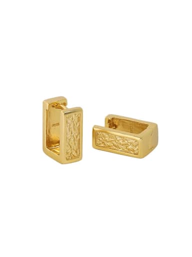 18K Gold 925 Sterling Silver Geometric Minimalist Stud Earring