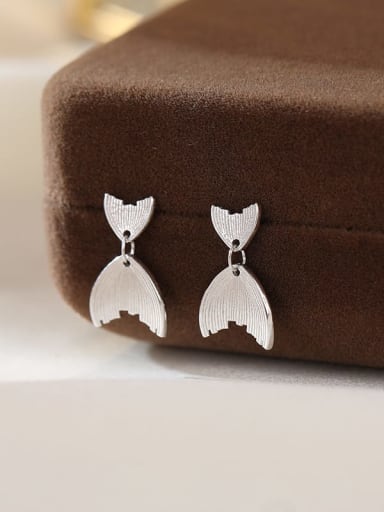 925 Sterling Silver Irregular Minimalist Drop Earring