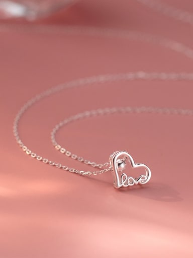 925 Sterling Silver Heart Minimalist Necklace