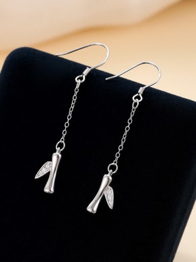 925 Sterling Silver Irregular Minimalist Hook Earring