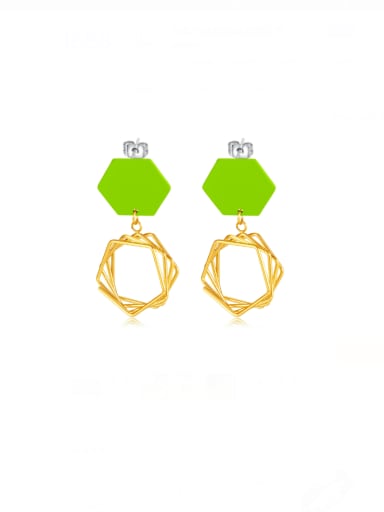 Stainless steel Acrylic Geometric Minimalist Drop Earring