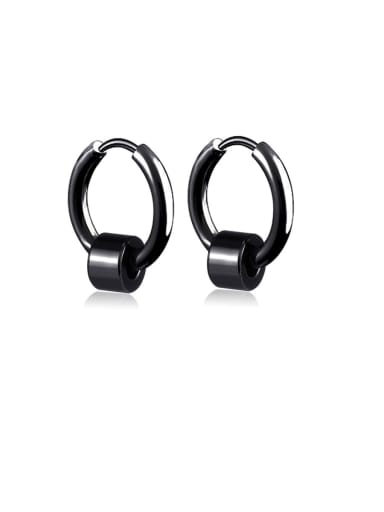 Titanium Round Minimalist Stud Earring