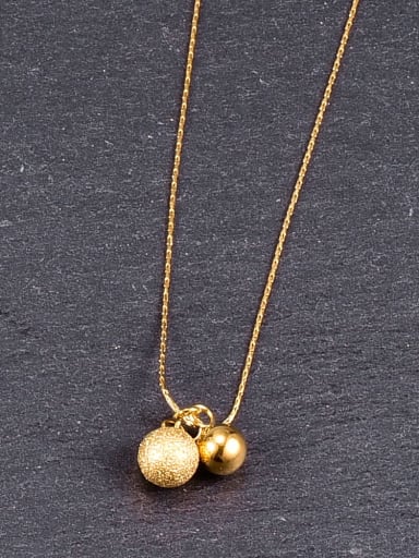 Titanium Bead Round Minimalist Necklace