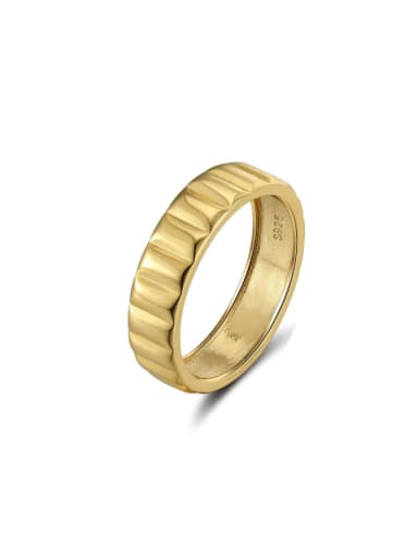18K gold, width 6mm 925 Sterling Silver Geometric Minimalist Band Ring
