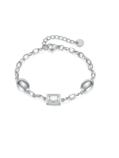 Stainless steel Glass Stone Geometric Minimalist Bracelet