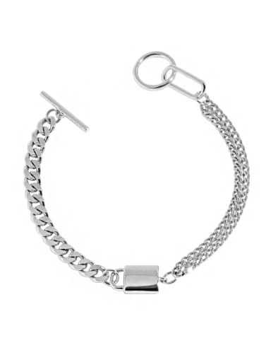 925 Sterling Silver Geometric Vintage Strand Bracelet
