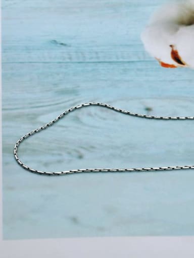 925 Sterling Silver With Antique Silver Plated Simplistic Chain Necklaces