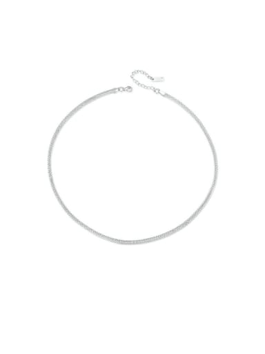 925 Sterling Silver Minimalist Wave  Necklace