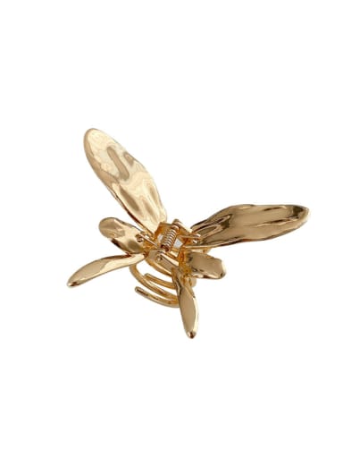 Gold 5.3cm Trend Butterfly Alloy Jaw Hair Claw