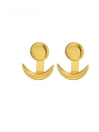 Gold Stainless steel Geometric Minimalist Stud Earring