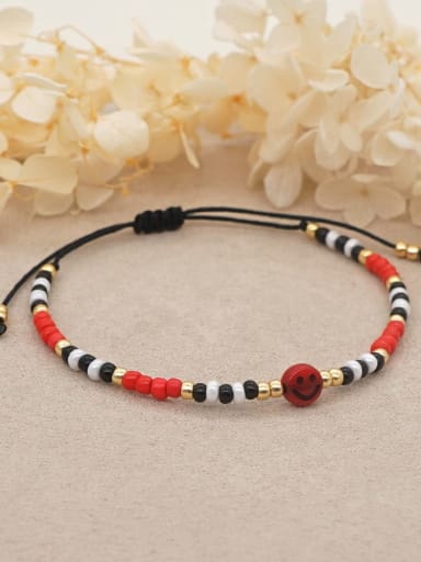 Miyuki Millet Bead Multi Color Acrylic Smiley Bohemia Handmade Weave Bracelet