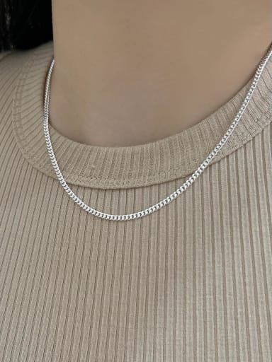 925 Sterling Silver  Minimalist  Side Chain  Necklace