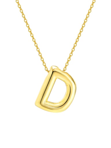 letter D Long 40 +5CM Stainless steel Letter 26 Minimalist Necklace