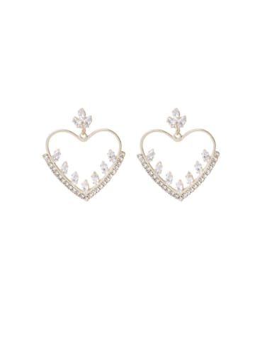 Alloy With Imitation Gold Plated Fashion Heart Drop Earrings