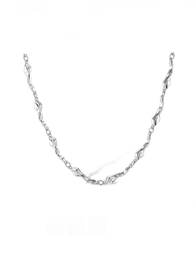 Brass Irregular Minimalist  Line Necklace