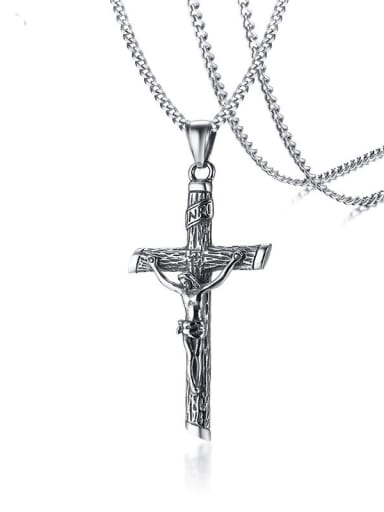 Stainless steel Cross Vintage Regligious Necklace