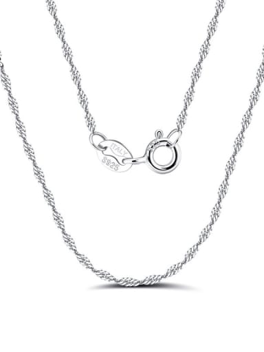925 Sterling Silver Minimalist 1.5mm water wave chain