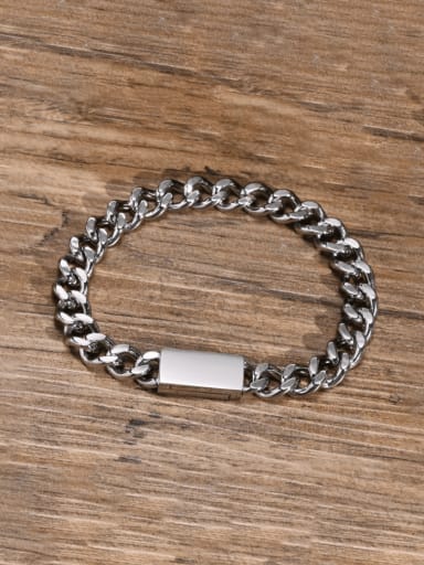 21cm long Stainless steel Geometric Chain Hip Hop Link Bracelet