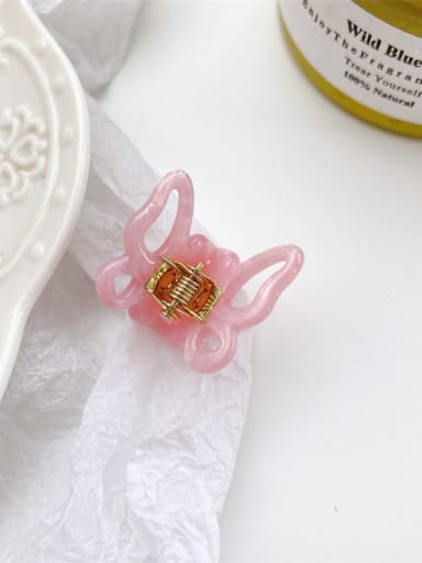 Tender pink Cellulose Acetate Trend Butterfly Zinc Alloy Multi Color Hair Barrette