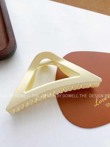 Triangle clip milk white Alloy Resin Trend Irregular Jaw Hair Claw