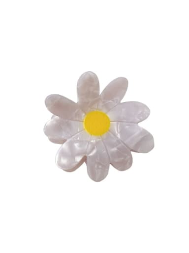 Daisy 5cm Cellulose Acetate Minimalist Flower Alloy Multi Color Jaw Hair Claw