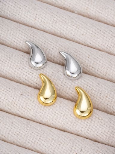 Large size water drop earrings 925 Sterling Silver Water Drop Minimalist Stud Earring