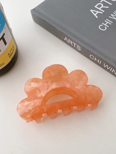 Orange 8.5 Zinc Alloy Acrylic Trend Flower  Jaw Hair Claw
