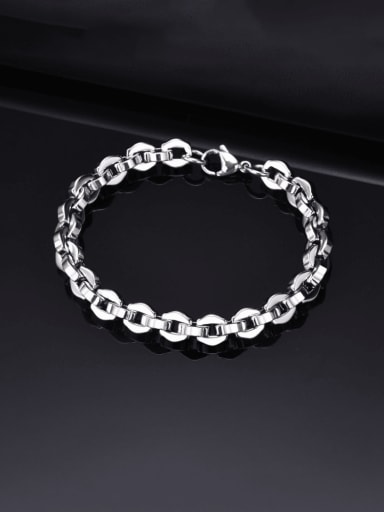Stainless steel Geometric  Chain Hip Hop Link Bracelet