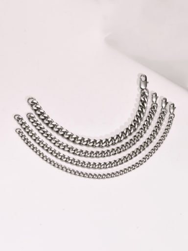 Stainless steel Irregular Hip Hop Geometric  Chain Link Bracelet