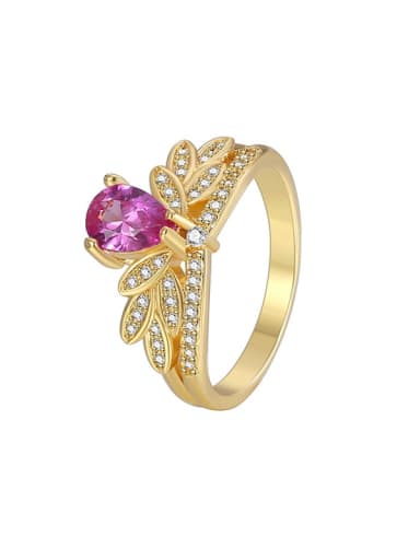 Brass Cubic Zirconia Crown Cute Band Ring
