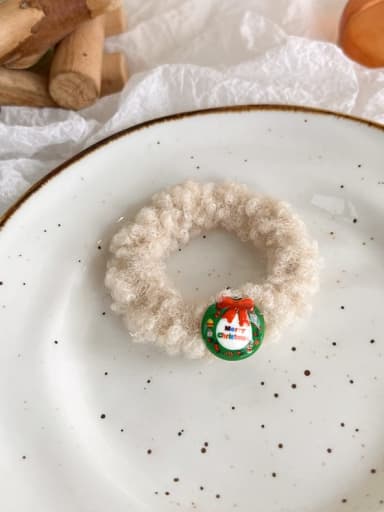 E doughnut Suede Cute Christmas Seris Multi Color Hair Rope