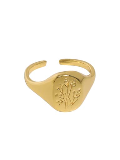 18K gold [14 adjustable] 925 Sterling Silver Geometric Minimalist Ring