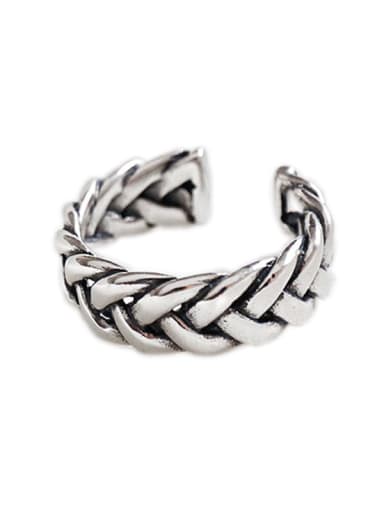 925 Sterling Silver Vintage Twist Free Size Ring