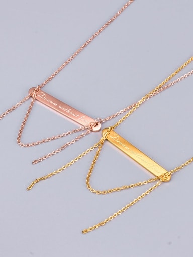 Titanium Tassel Minimalist geometry Necklace