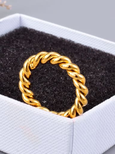 Titanium Irregular Minimalist Twist rope Ring