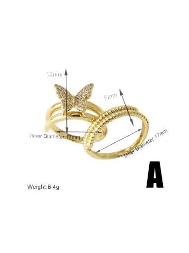 Brass Cubic Zirconia Boy Trend Stackable Ring