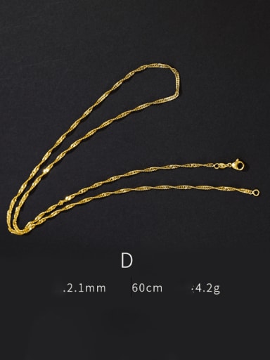 (2.1mm) d 60cm Alloy Geometric Minimalist Cable Chain