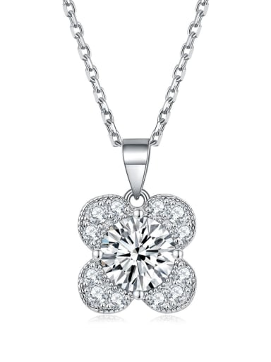 925 Sterling Silver Birthstone Flower Dainty Necklace