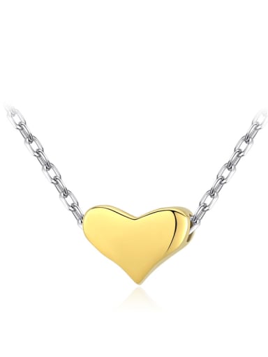 925 Sterling Silver Minimalist Heart  Pendant Necklace