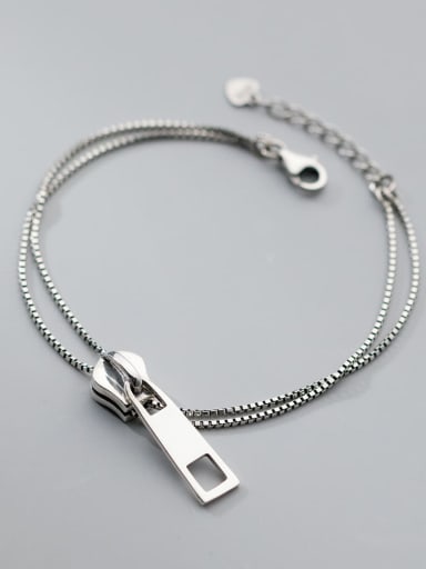925 Sterling Silver Irregular Vintage Strand Bracelet