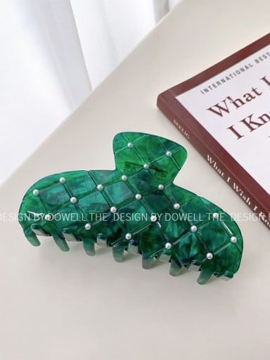 Emerald green 10.5cm Cellulose Acetate Trend Geometric Alloy Multi Color Jaw Hair Claw