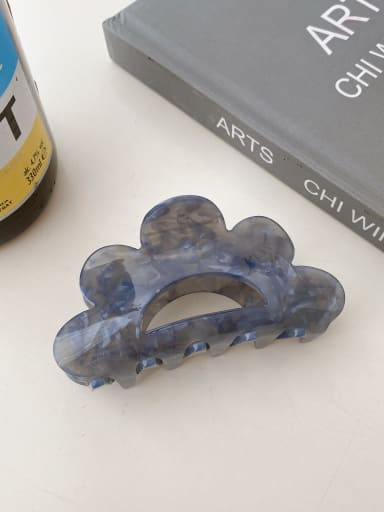 Blue grey 8.5 Zinc Alloy Acrylic Trend Flower  Jaw Hair Claw