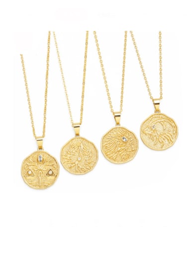 Brass Constellation Vintage Necklace