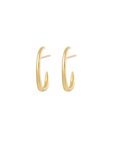 ES2594 [Gold] 925 Sterling Silver Geometric Minimalist Stud Earring