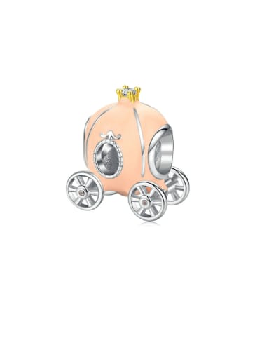 925 Sterling Silver Cute Pumpkin Pendant