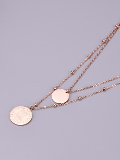 Titanium Bead Heart Minimalist Multi Strand Necklace
