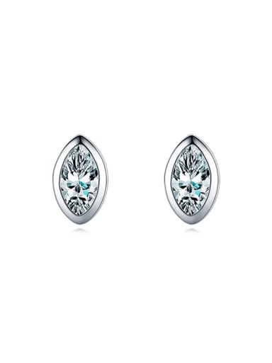 silver 925 Sterling Silver Cubic Zirconia Geometric Minimalist Stud Earring