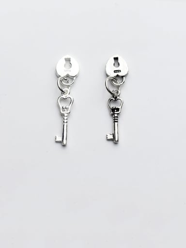 925 Sterling Silver With Personality Couple Key Lock pendant DIY Accessories