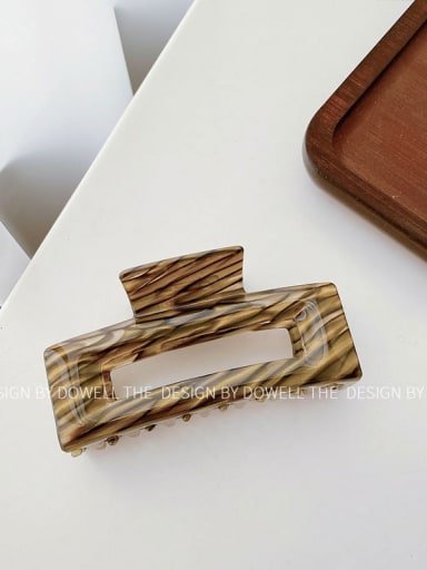 Yellow brown pattern 10cm Cellulose Acetate Trend Geometric Alloy Jaw Hair Claw